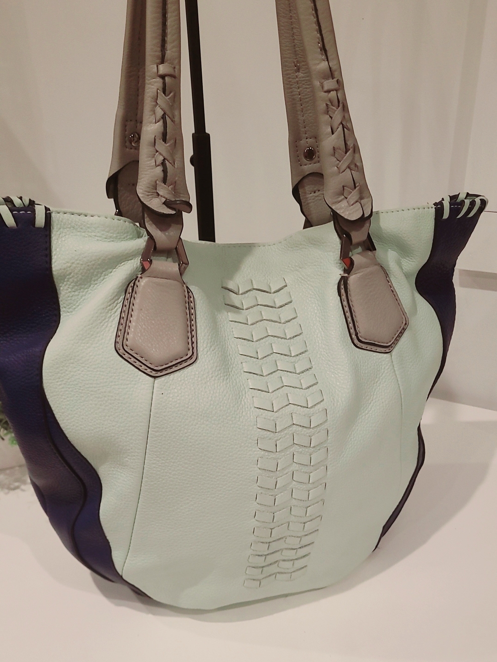 orYANY Lyssie Tri-Color Pebbled Leather Hobo - Picture 3 of 10